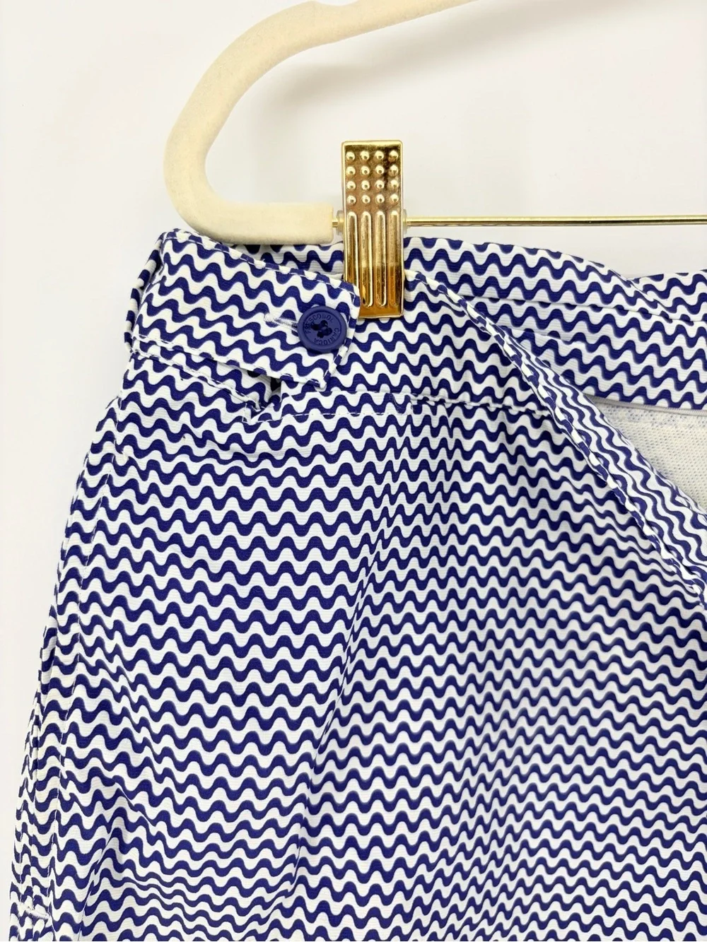 Frescobol Carioca Navy Chevron Pattern Shorts 36 “Long” 8” Inseam